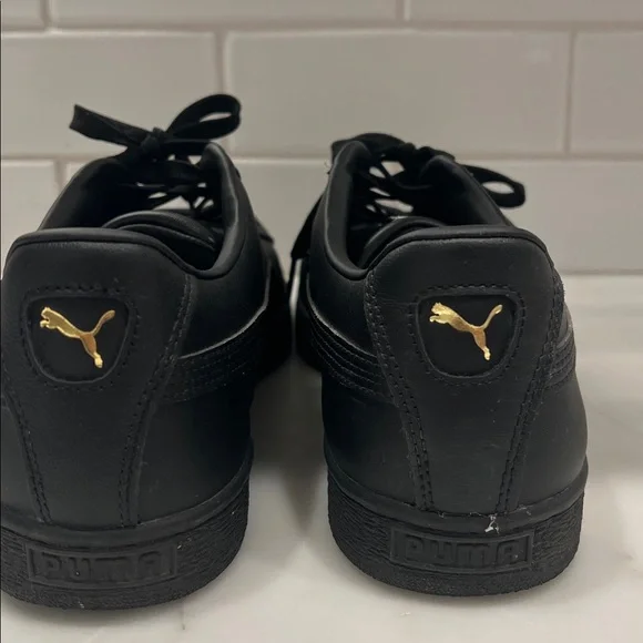 Puma Men's Black Leather Sneakers 12 - Picture 10 of 11